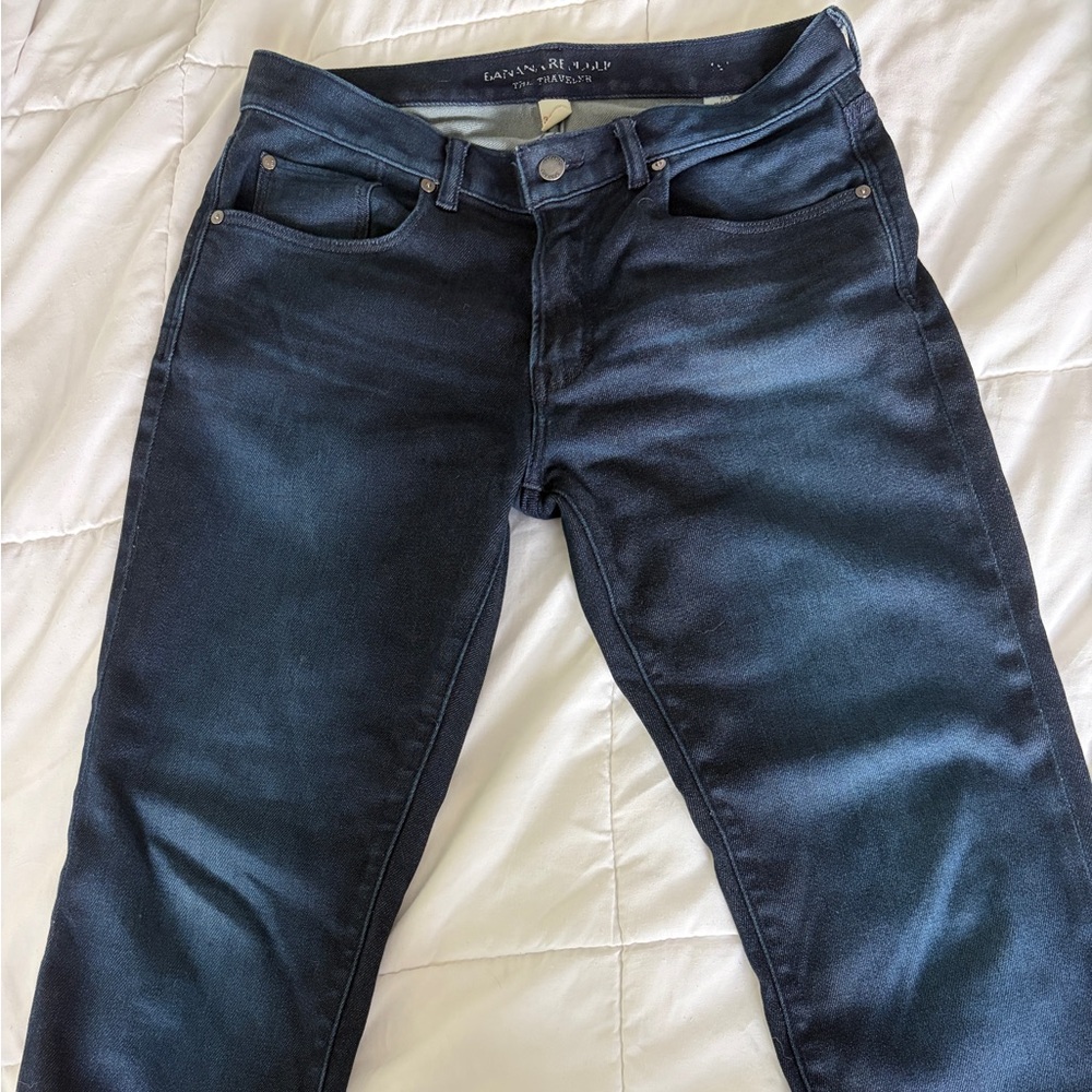 Banana Republic Men's Dark Blue Relaxed Jeans